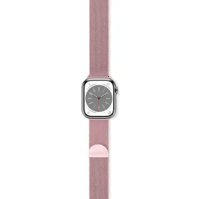 Apple Watch (42/44/SE/45/49mm) Epico Milanese Rustfri Stål Rem - Rose Gold