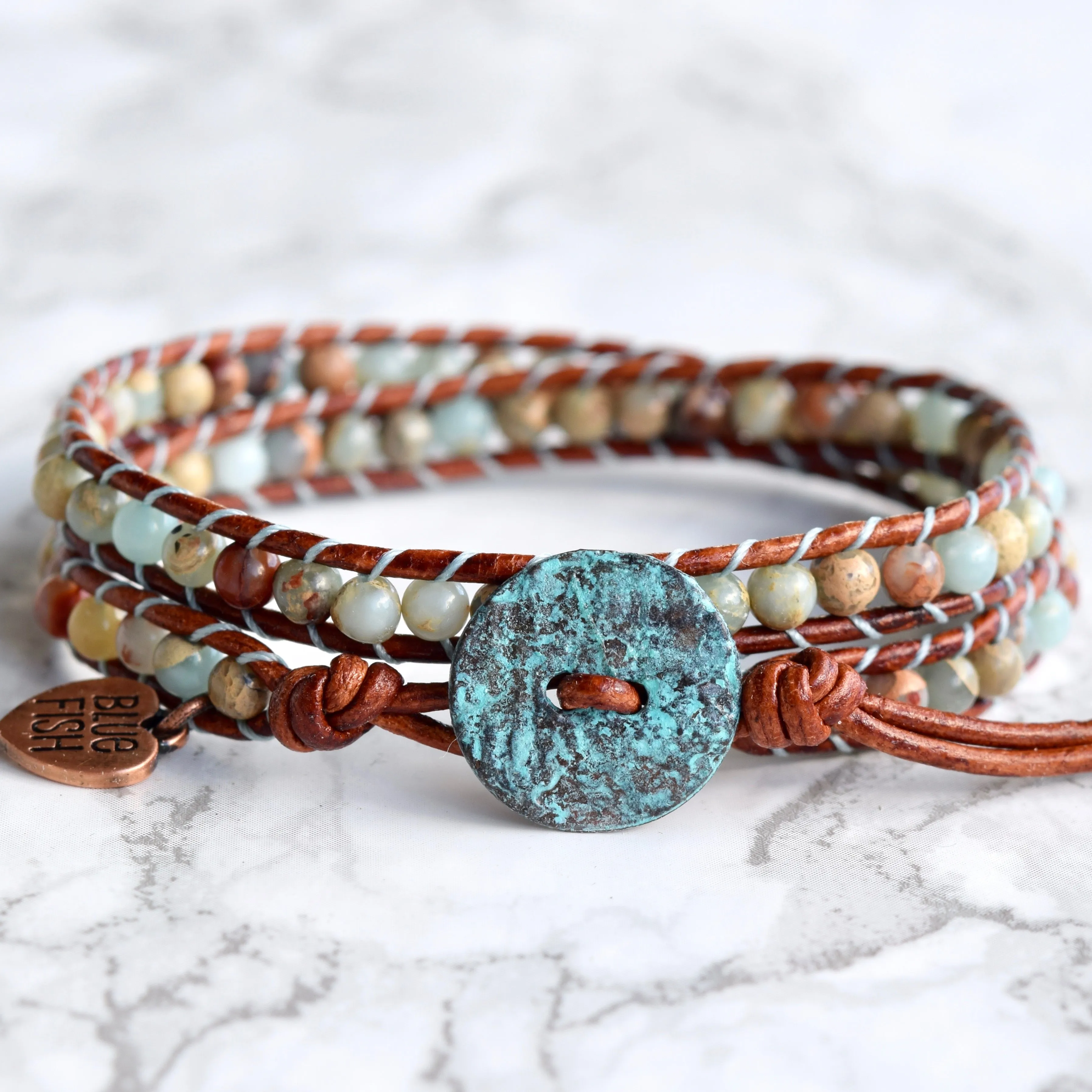 Aqua Terra Jasper Wrap Bracelet