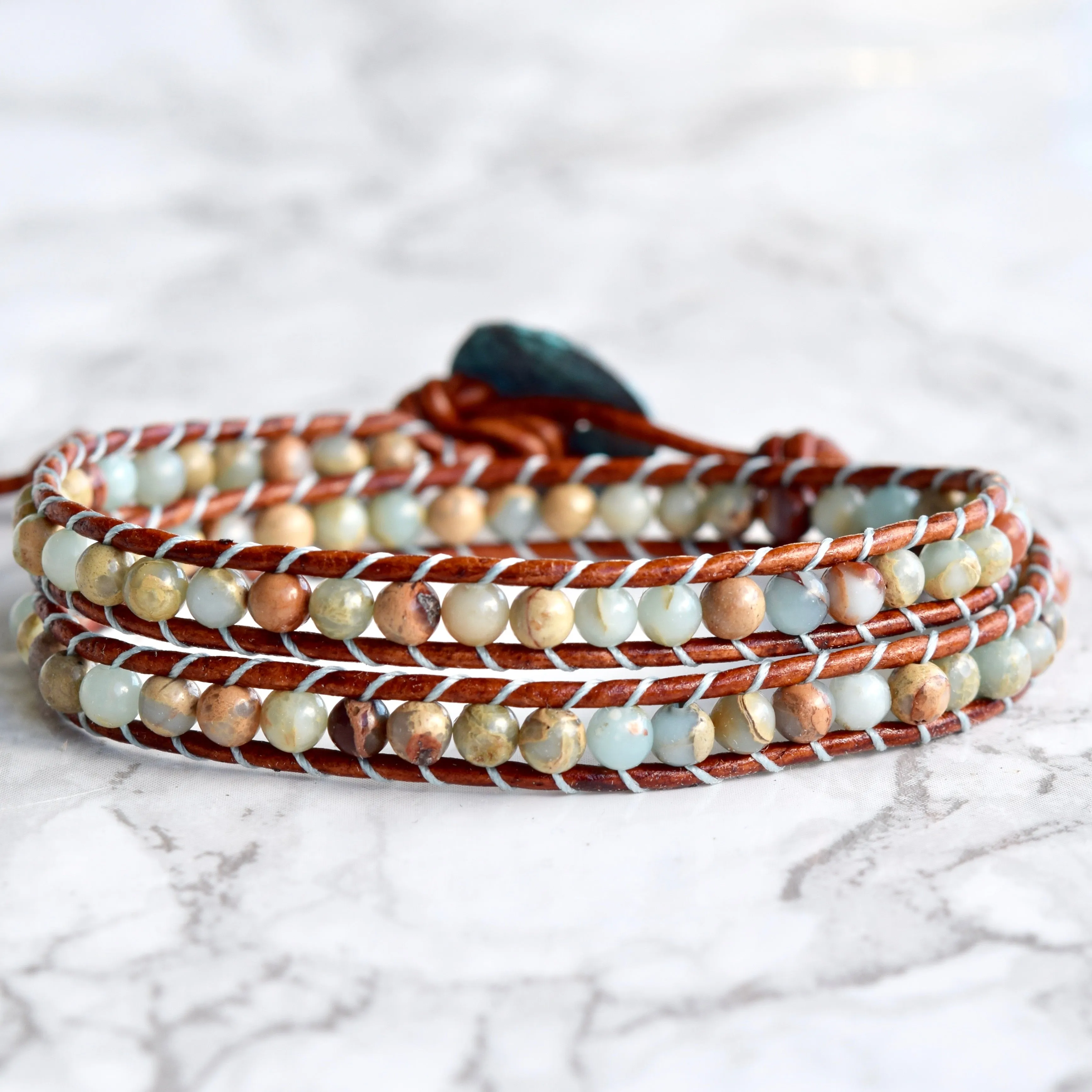 Aqua Terra Jasper Wrap Bracelet