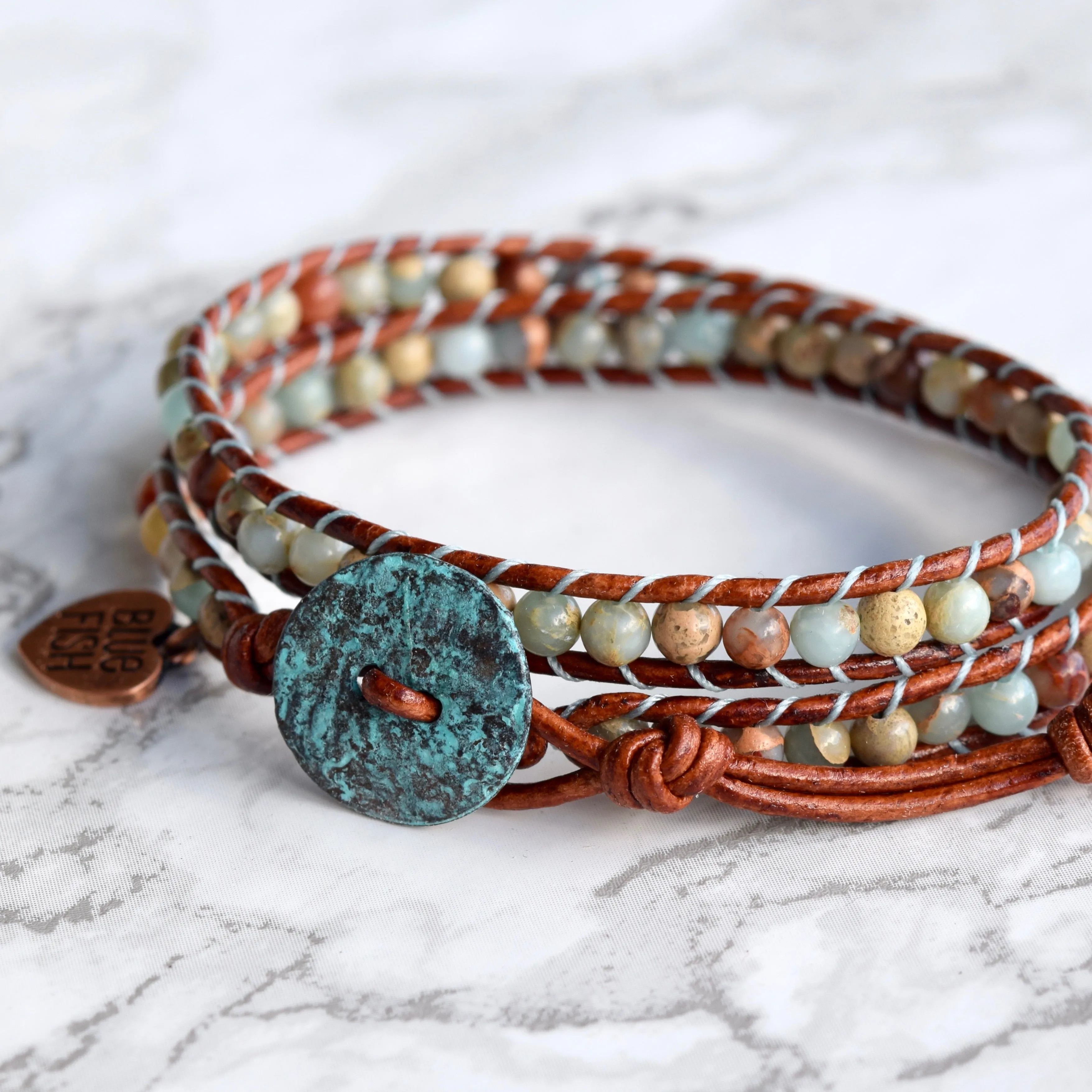 Aqua Terra Jasper Wrap Bracelet