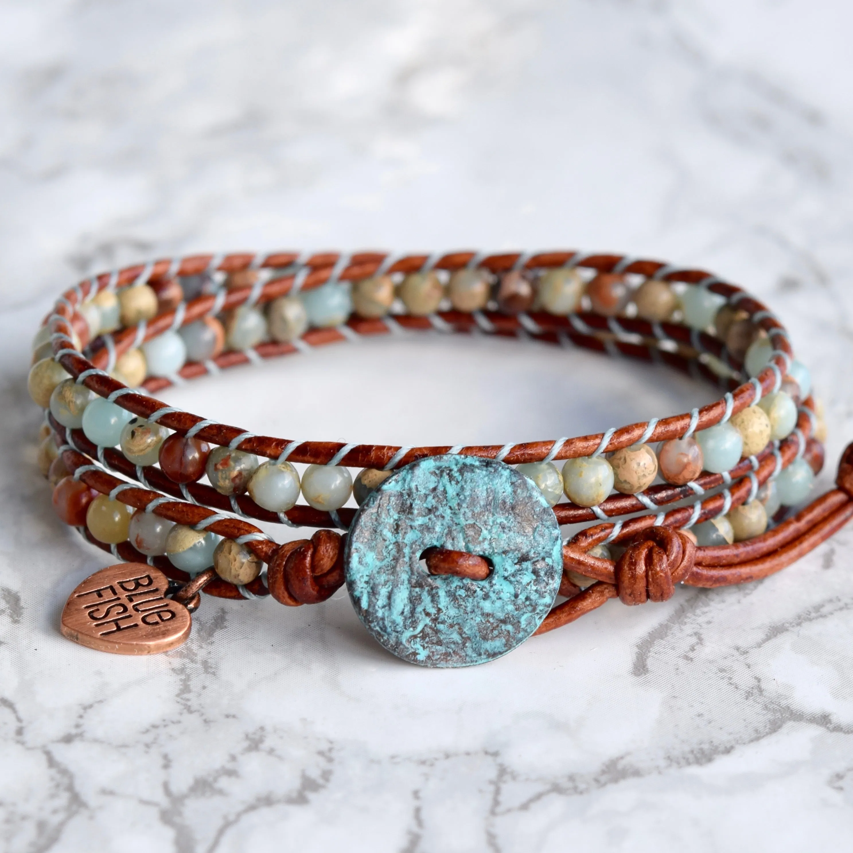 Aqua Terra Jasper Wrap Bracelet