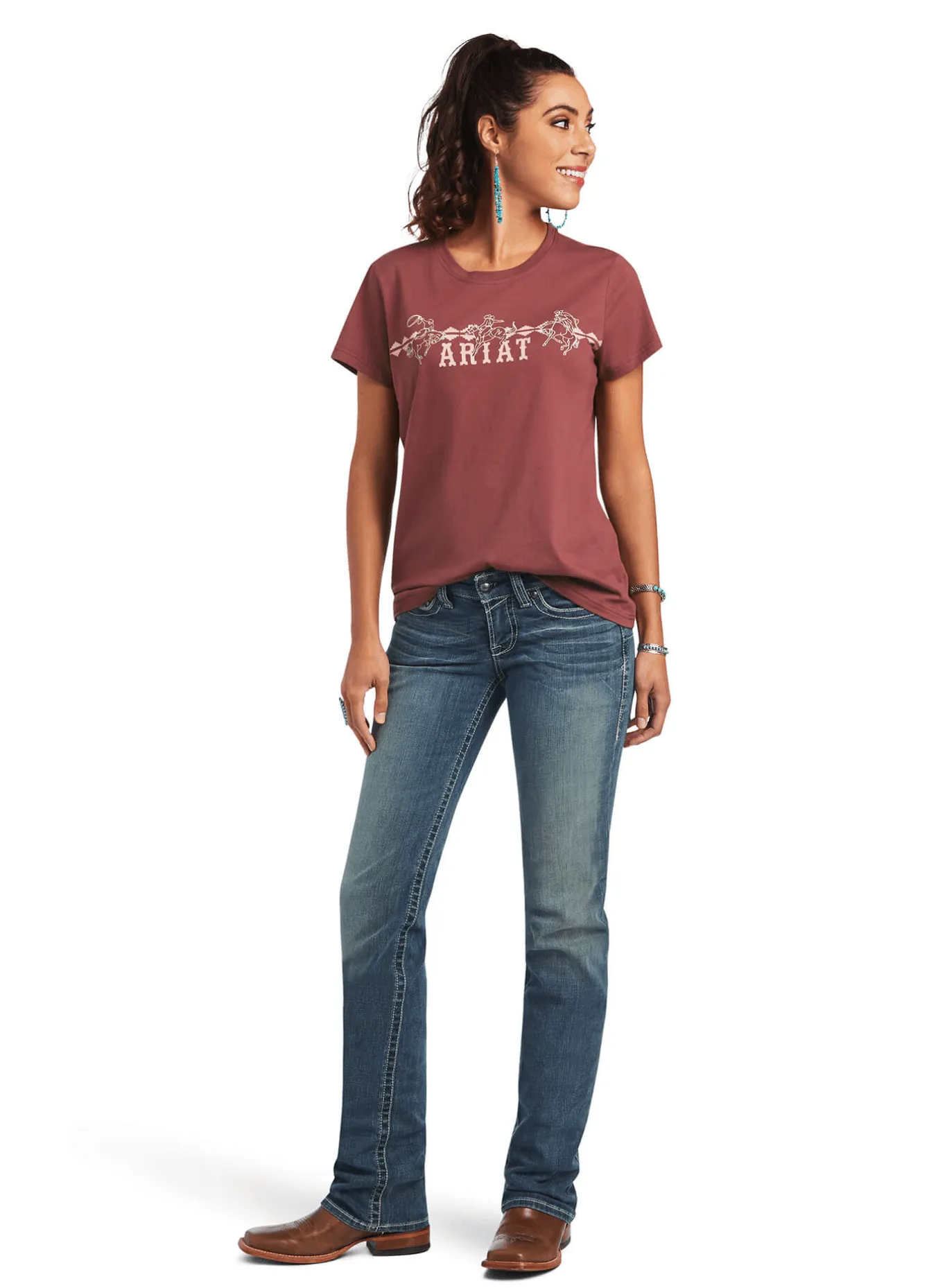 Ariat Women's REAL Bucking Bronc Tee 10040623