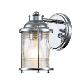 Ashland Bay 1Lt Bathroom Wall Light IP44 - Polished Chrome/ Natural Brass