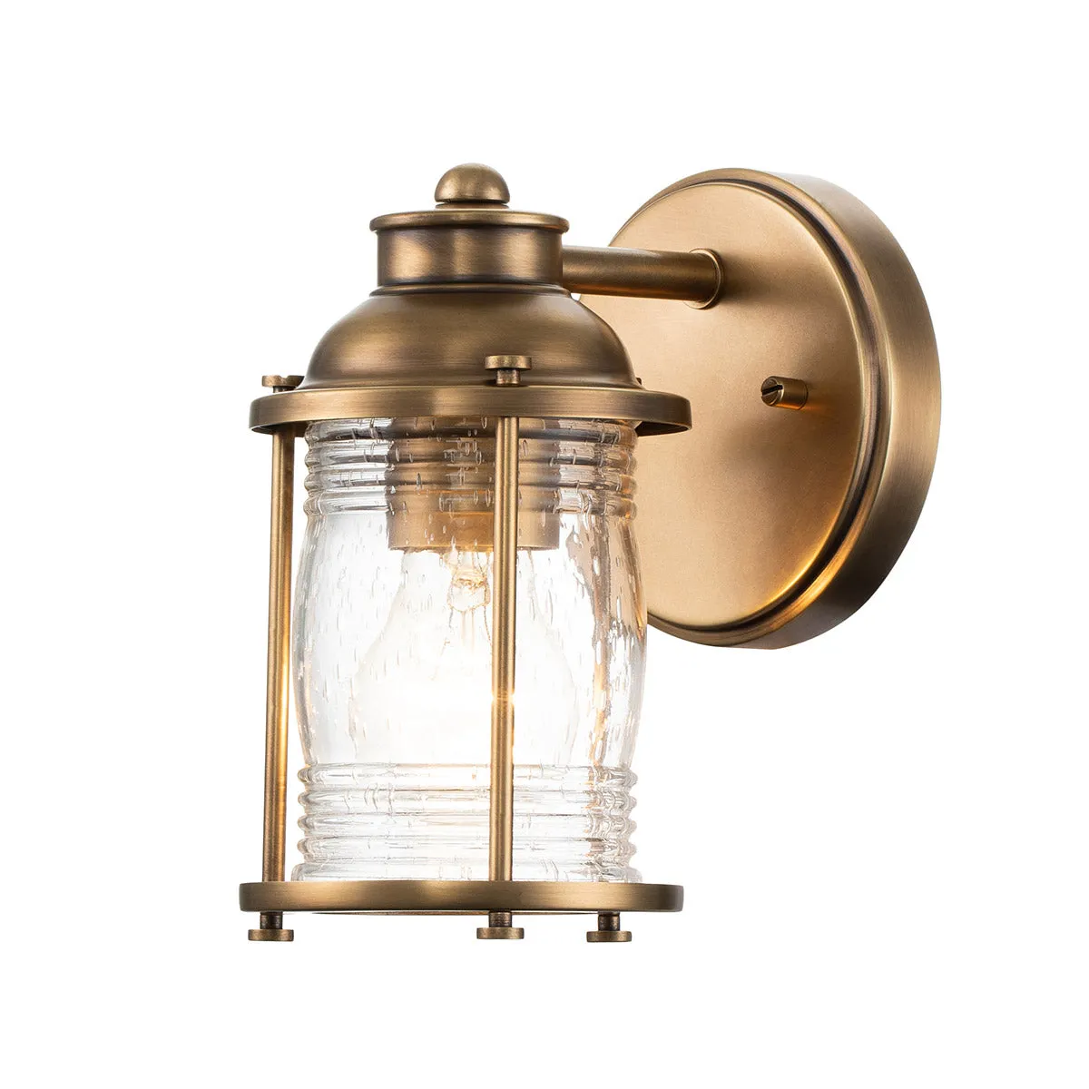 Ashland Bay 1Lt Bathroom Wall Light IP44 - Polished Chrome/ Natural Brass