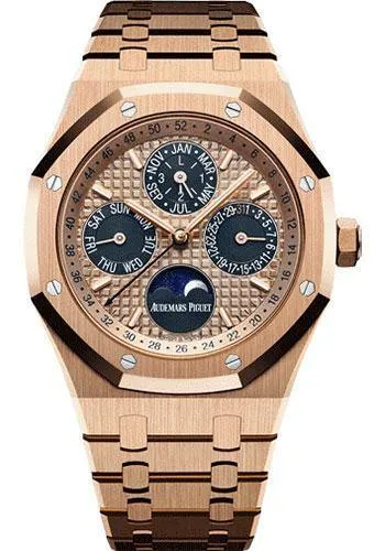 Audemars Piguet Royal Oak Perpetual Calendar Watch-Pink Dial 41mm-26584OR.OO.1220OR.01