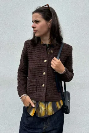 Ba&sh Gaspard Chocolate Cardigan