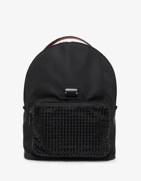 Backloubi Black Nylon Spikes Backpack