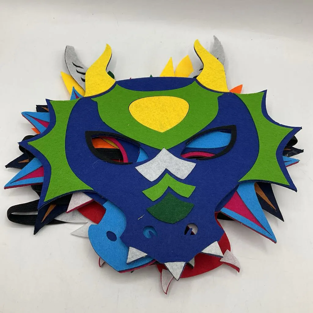 Bag of Assorted Felt Dragon Masks