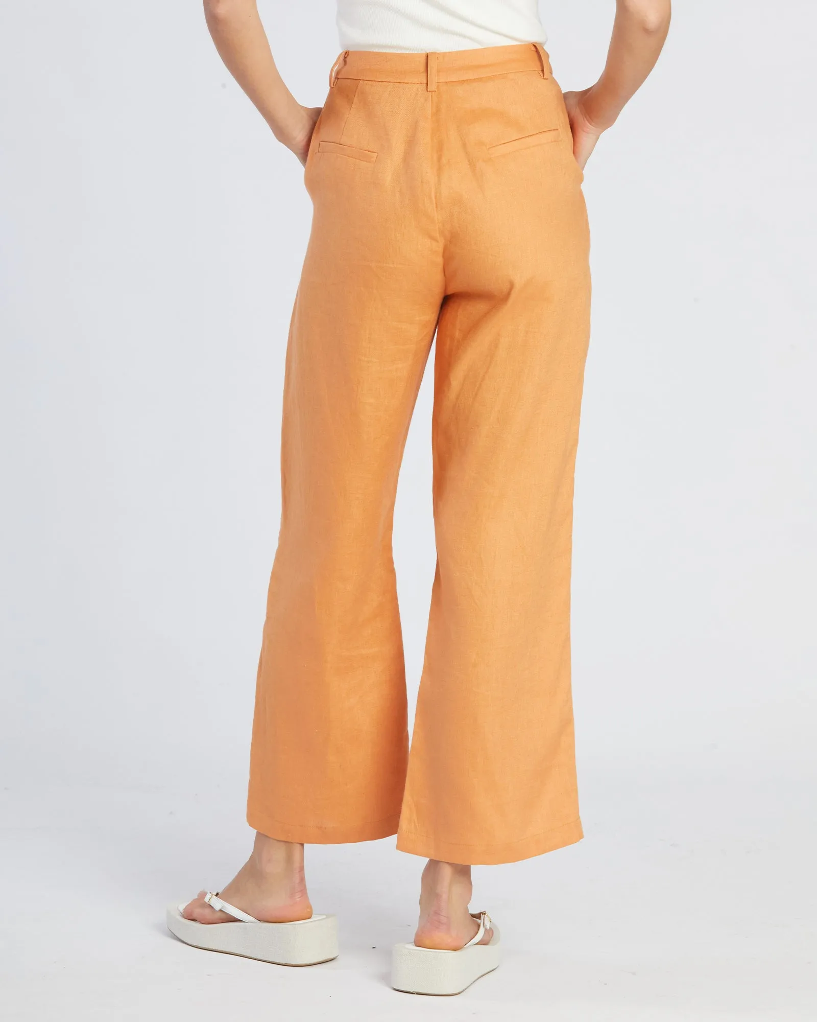 Banksia Linen Pant - Cantaloupe