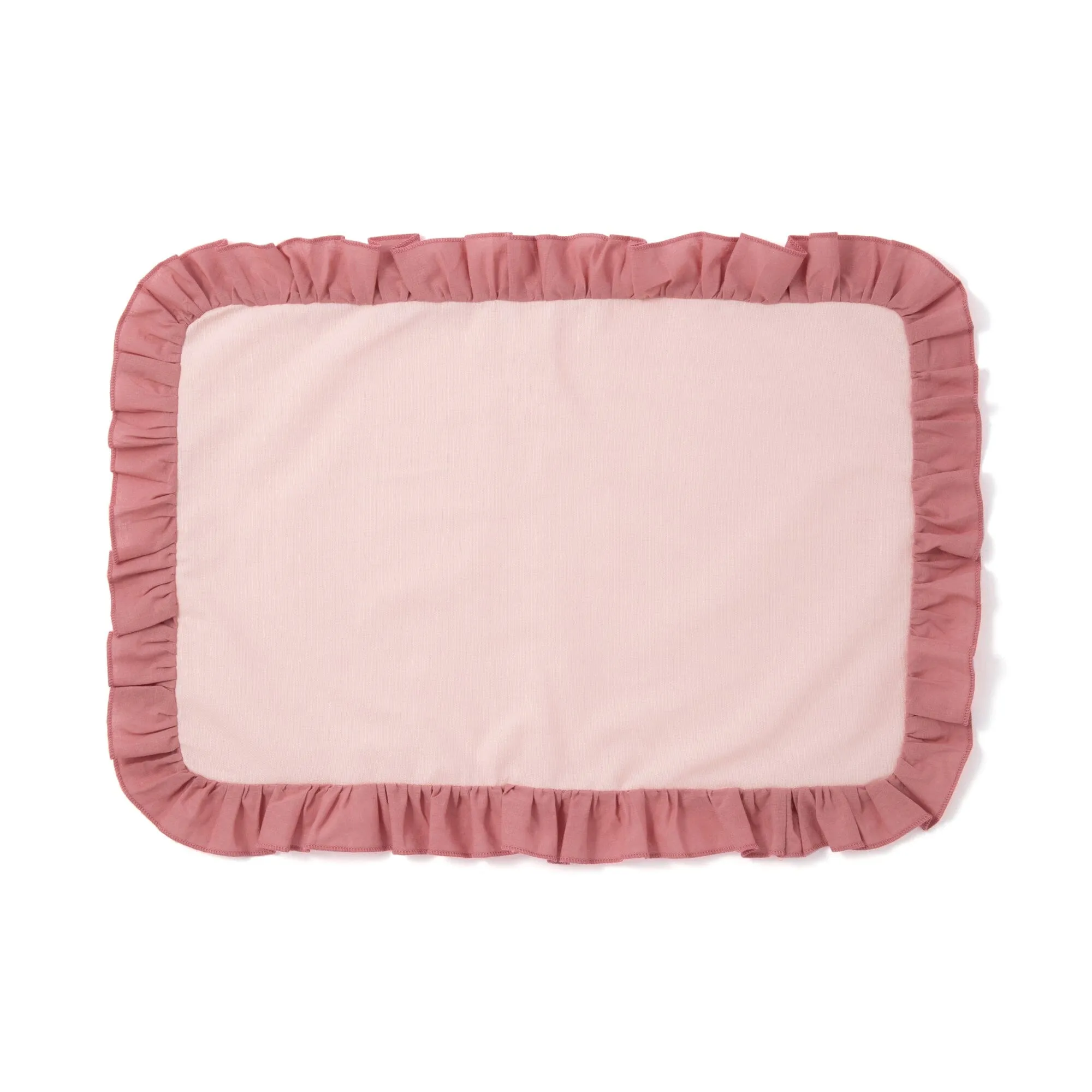 Bicolor Frill Lunch Mat  Pink