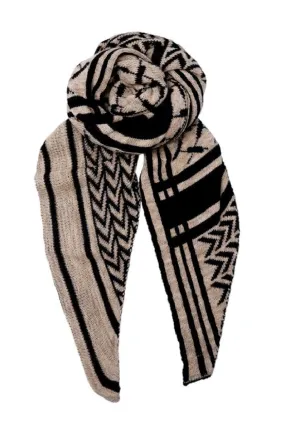 Black Colour - Bcbex Triangle Scarf - Latte