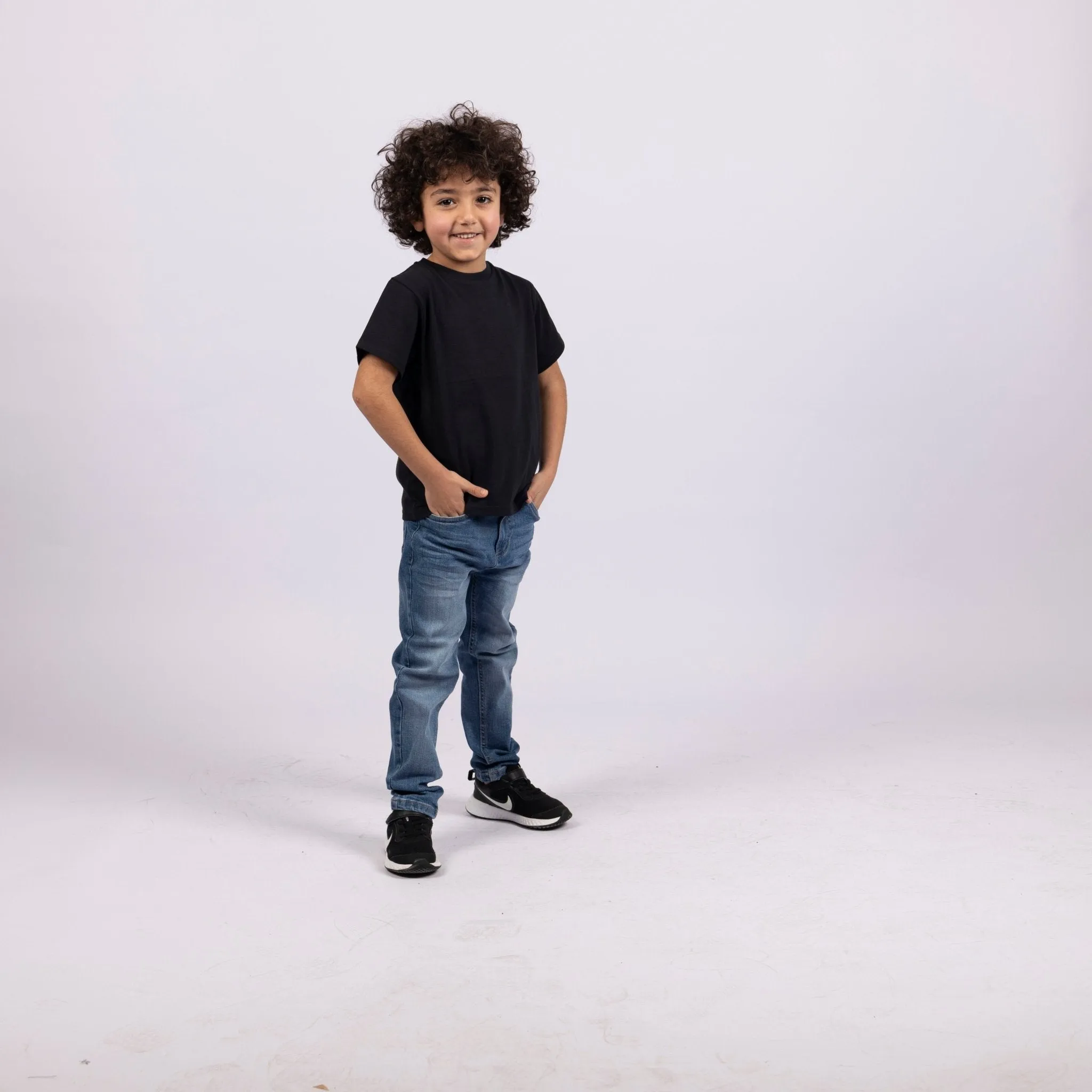 Black | Kid's Basic Cut T-shirt