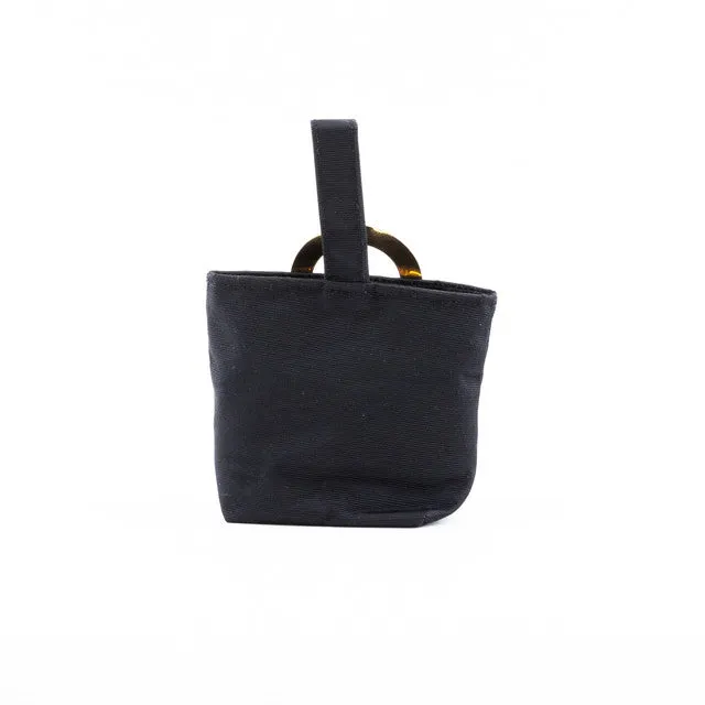 Black Nylon Mini Handbag