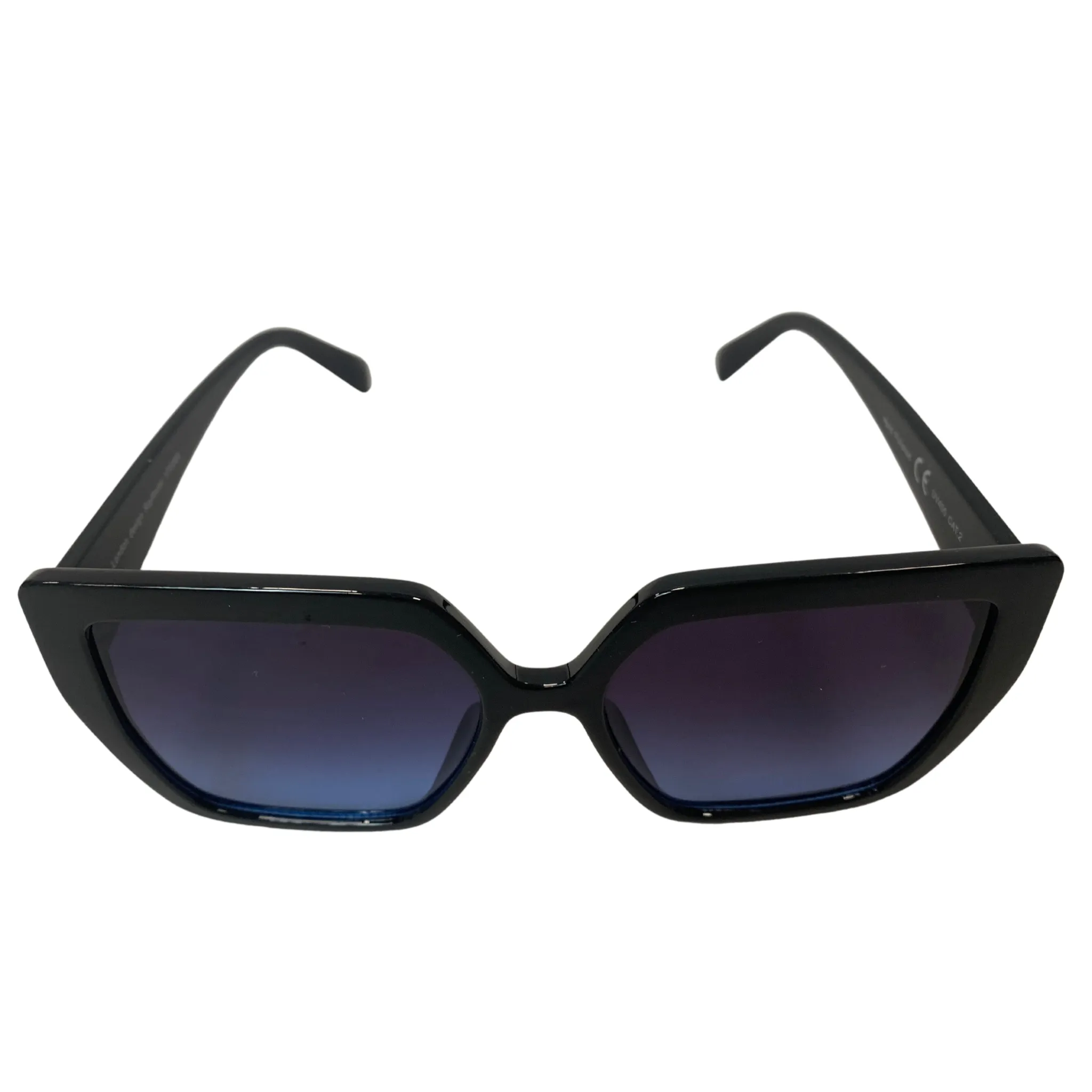 BLACK OVERSIZED SQUARE VINTAGE STYLE 70s SUNGLASSES