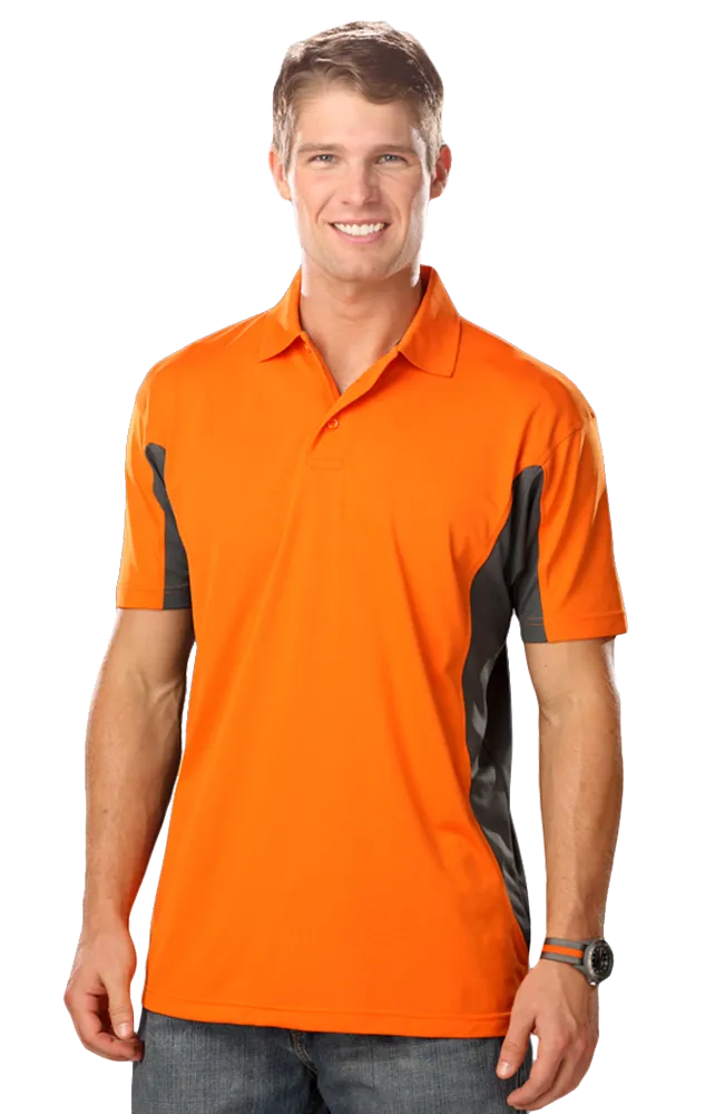 Blue Generation Men's Poly Colorblock Polo