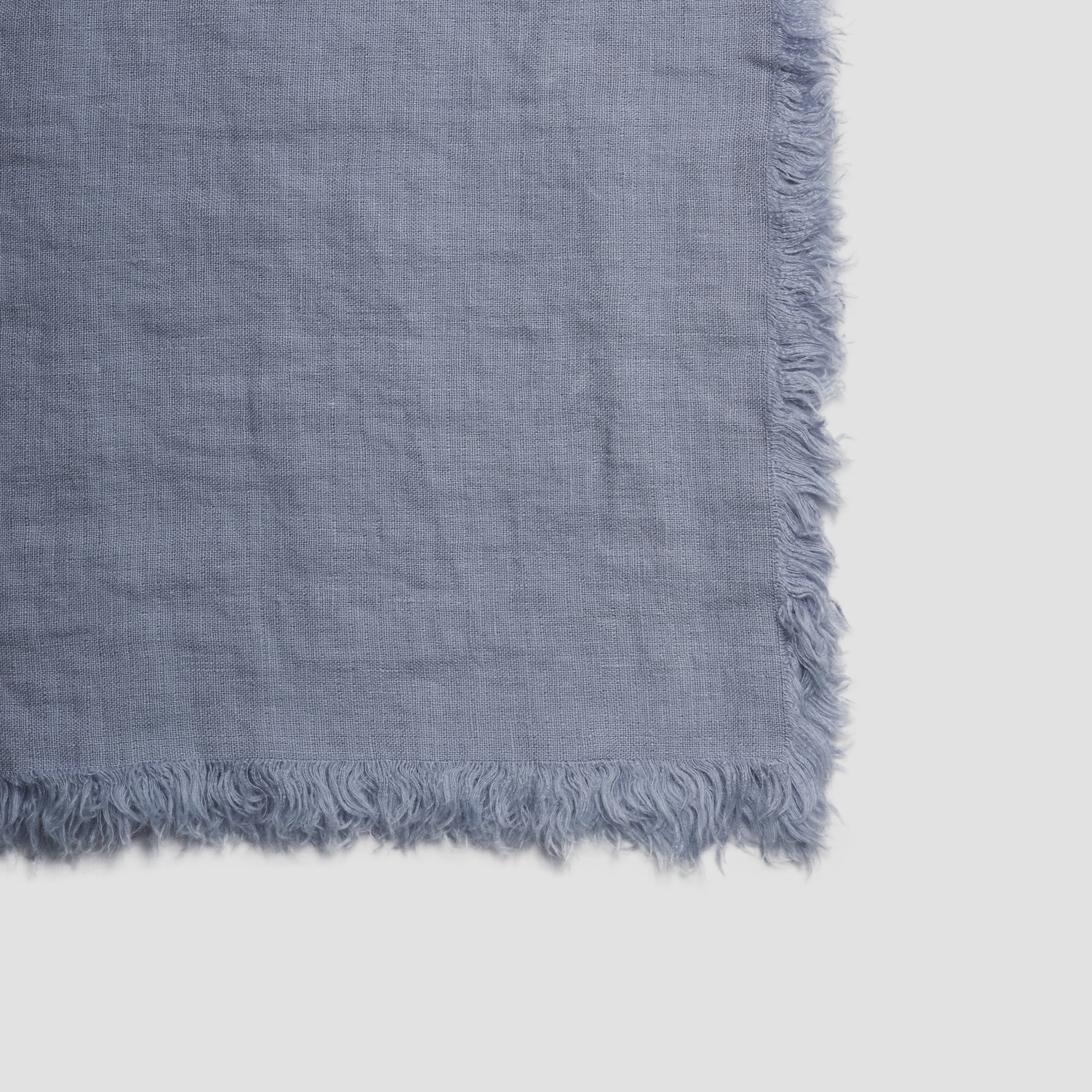 Blue Willow Linen Crinkle Throw