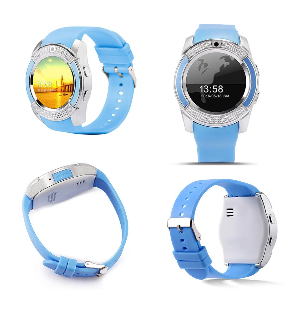 bluetooth smart watch for android phone support SIM/TF men women