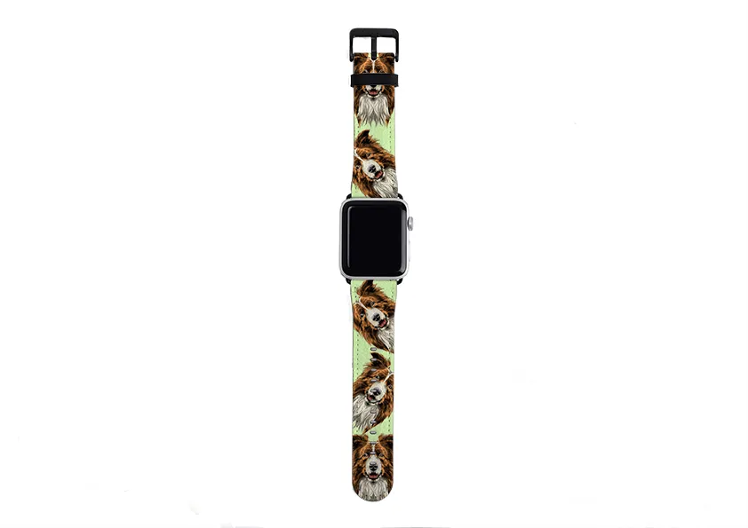 Border Collie Mint Apple Watch Strap