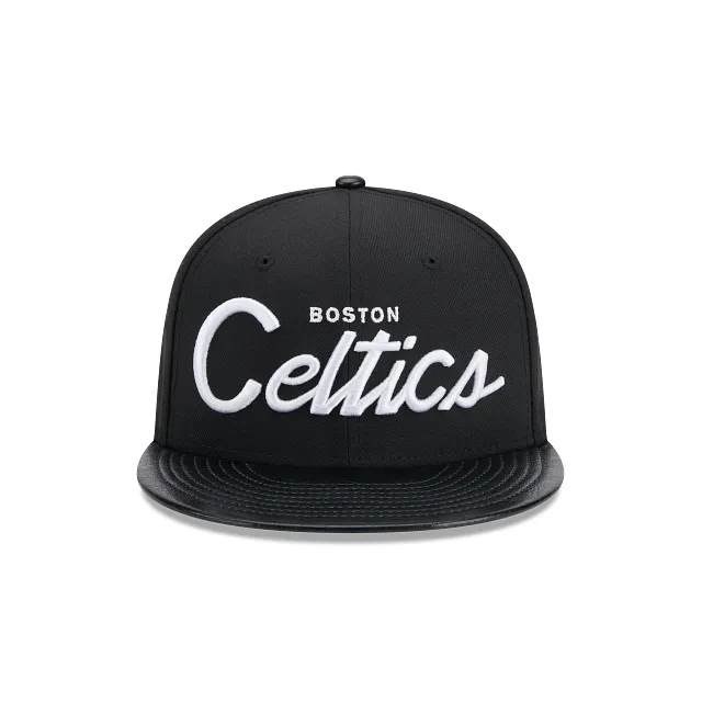 Boston Celtics NBA Faux Leather 9FIFTY Snapback