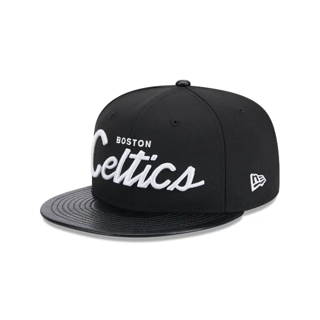 Boston Celtics NBA Faux Leather 9FIFTY Snapback