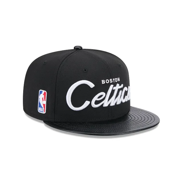 Boston Celtics NBA Faux Leather 9FIFTY Snapback