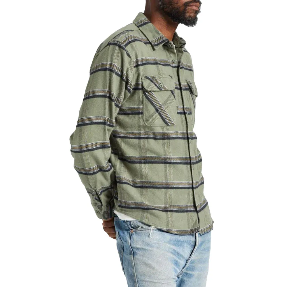 BOWERY STRETCH WR FLANNEL OLIVE SURPLUS/BLACK/WHITE