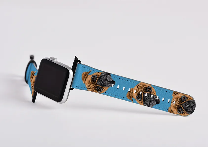 Boxer Mell Blue Apple Watch Strap