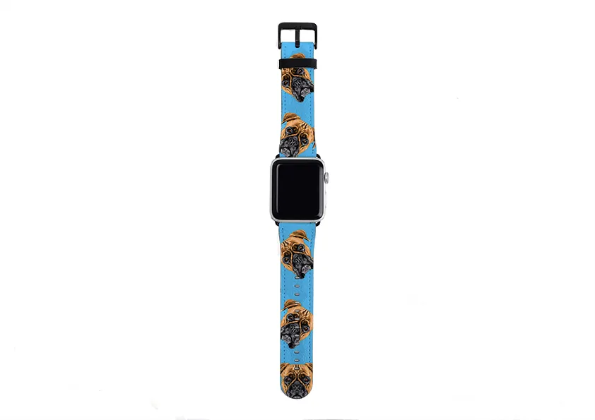 Boxer Mell Blue Apple Watch Strap