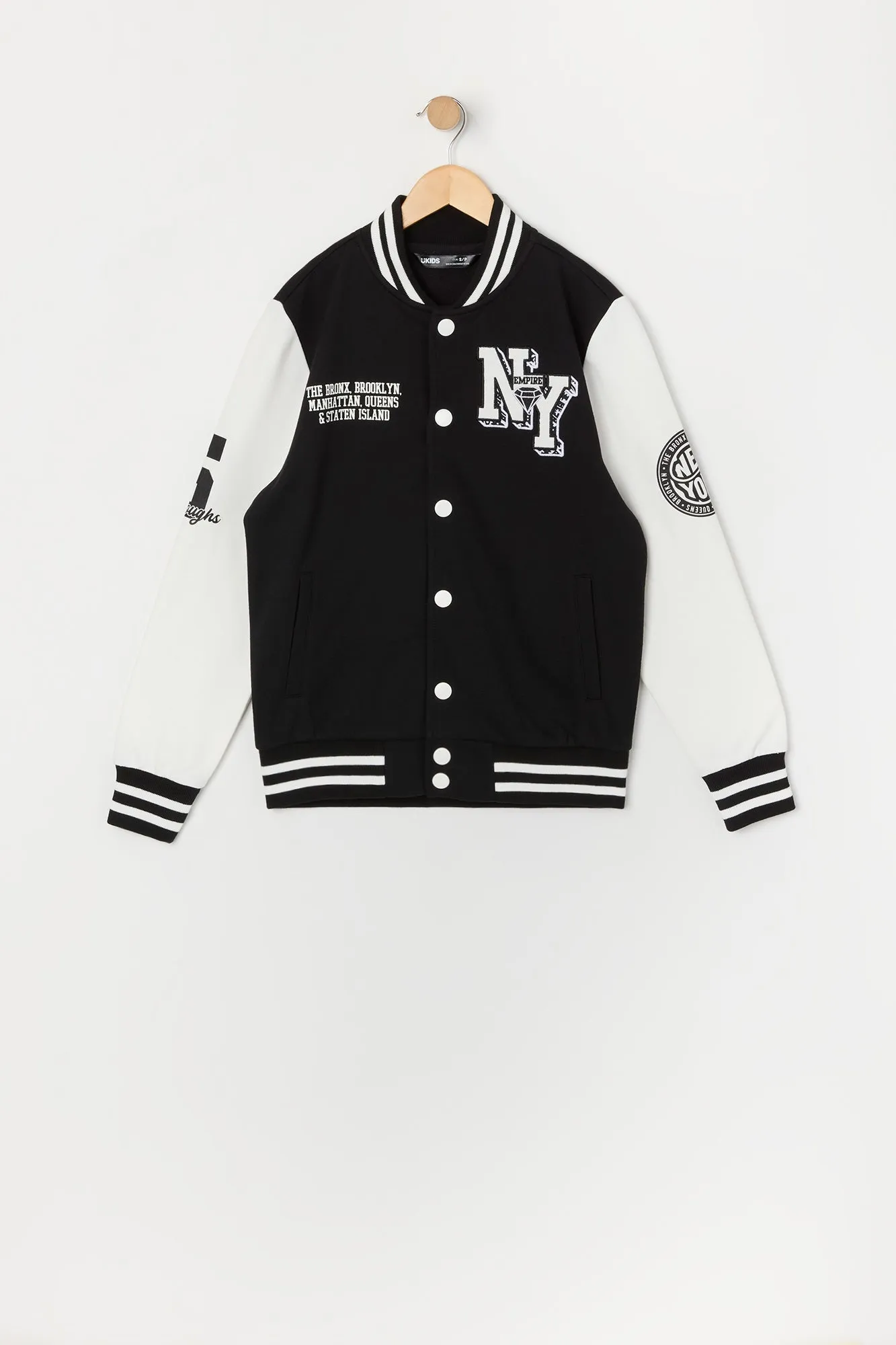 Boys Graphic Varsity Jacket