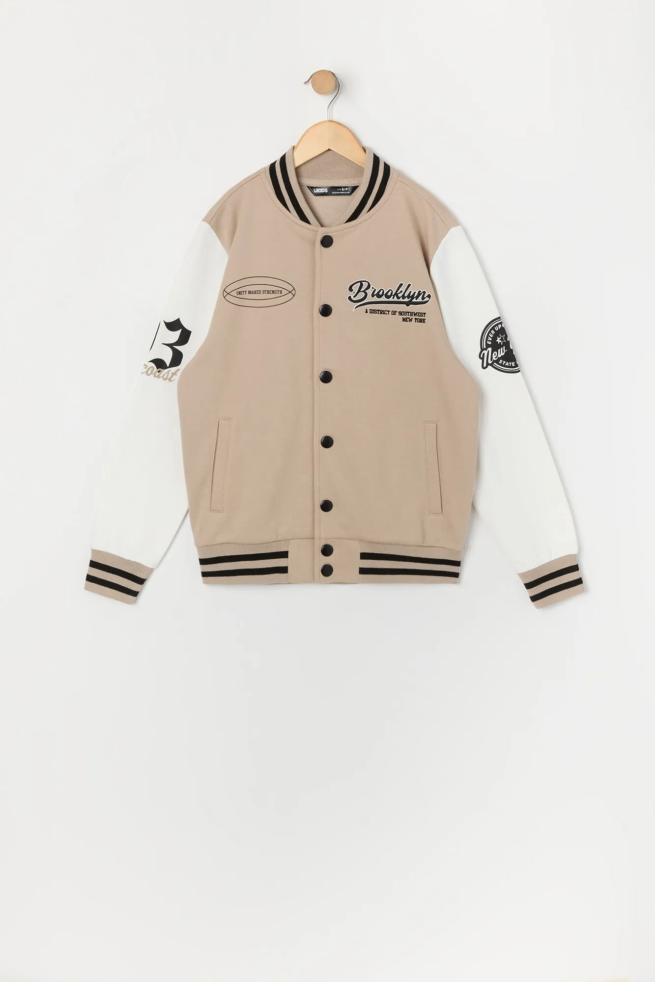 Boys Graphic Varsity Jacket