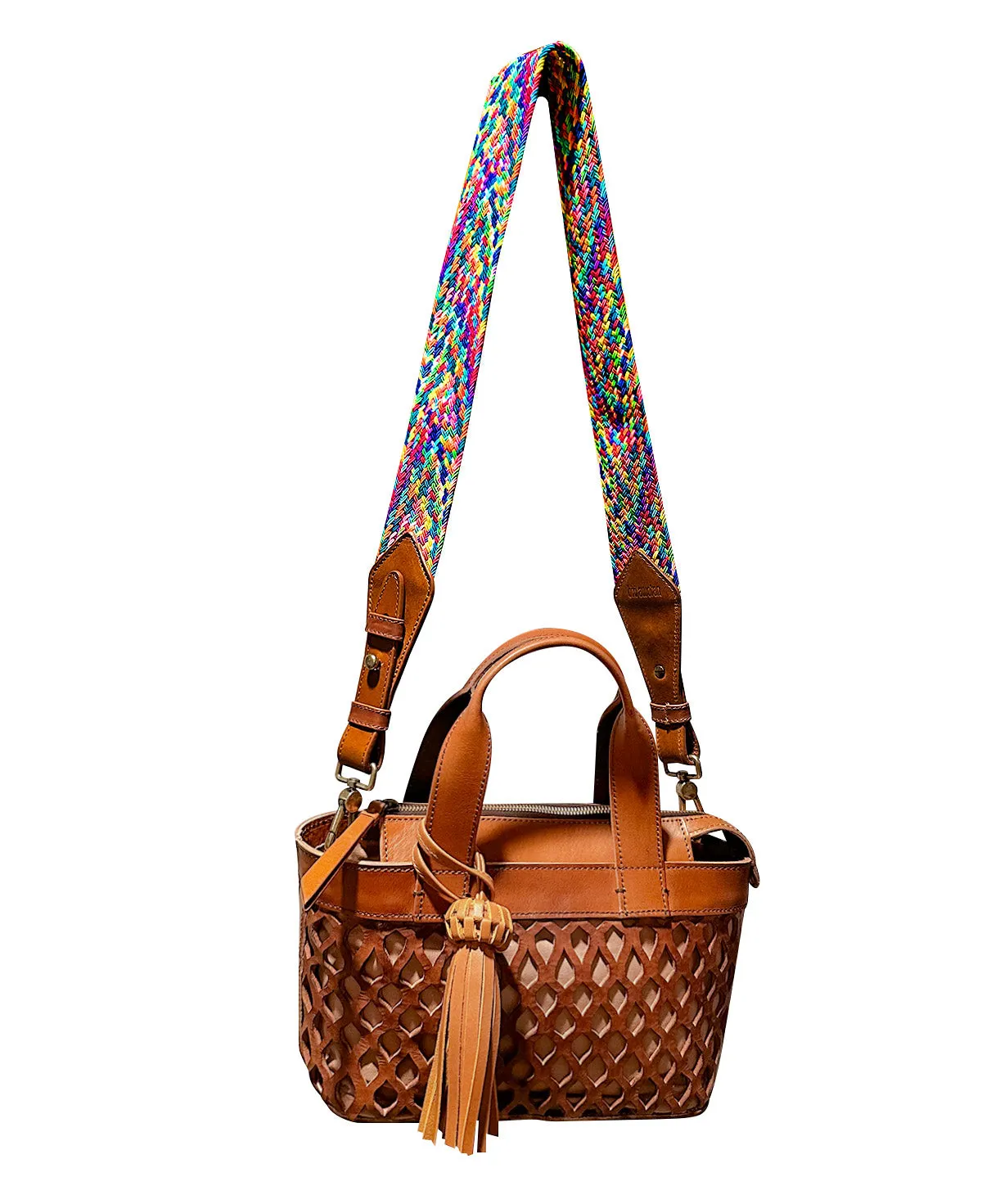 Braided Colorful Wide Shoulder Leather Strap