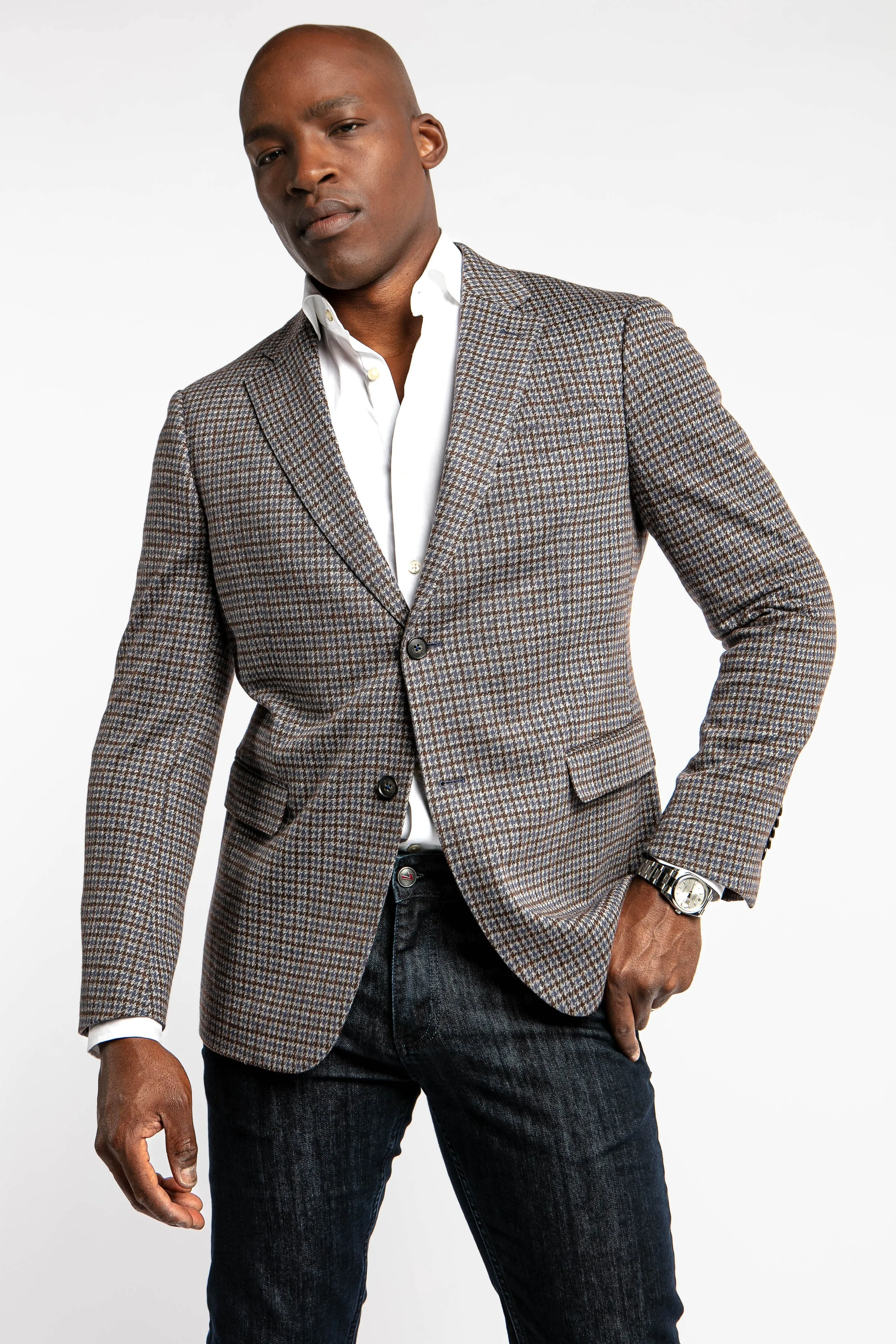 Brett Houndstooth Wool Blend Sport Coat