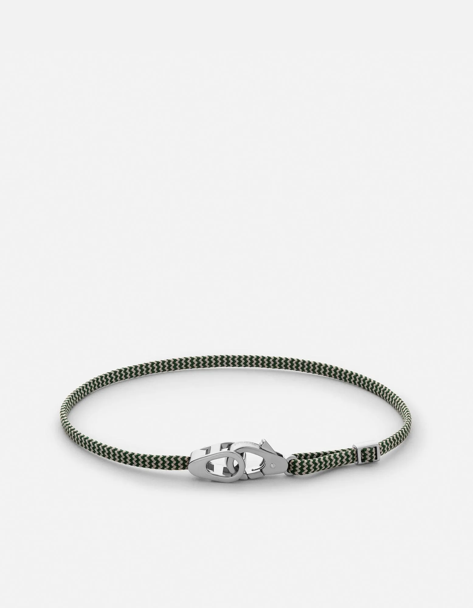 Caden Pull Bracelet, Sterling Silver/Green