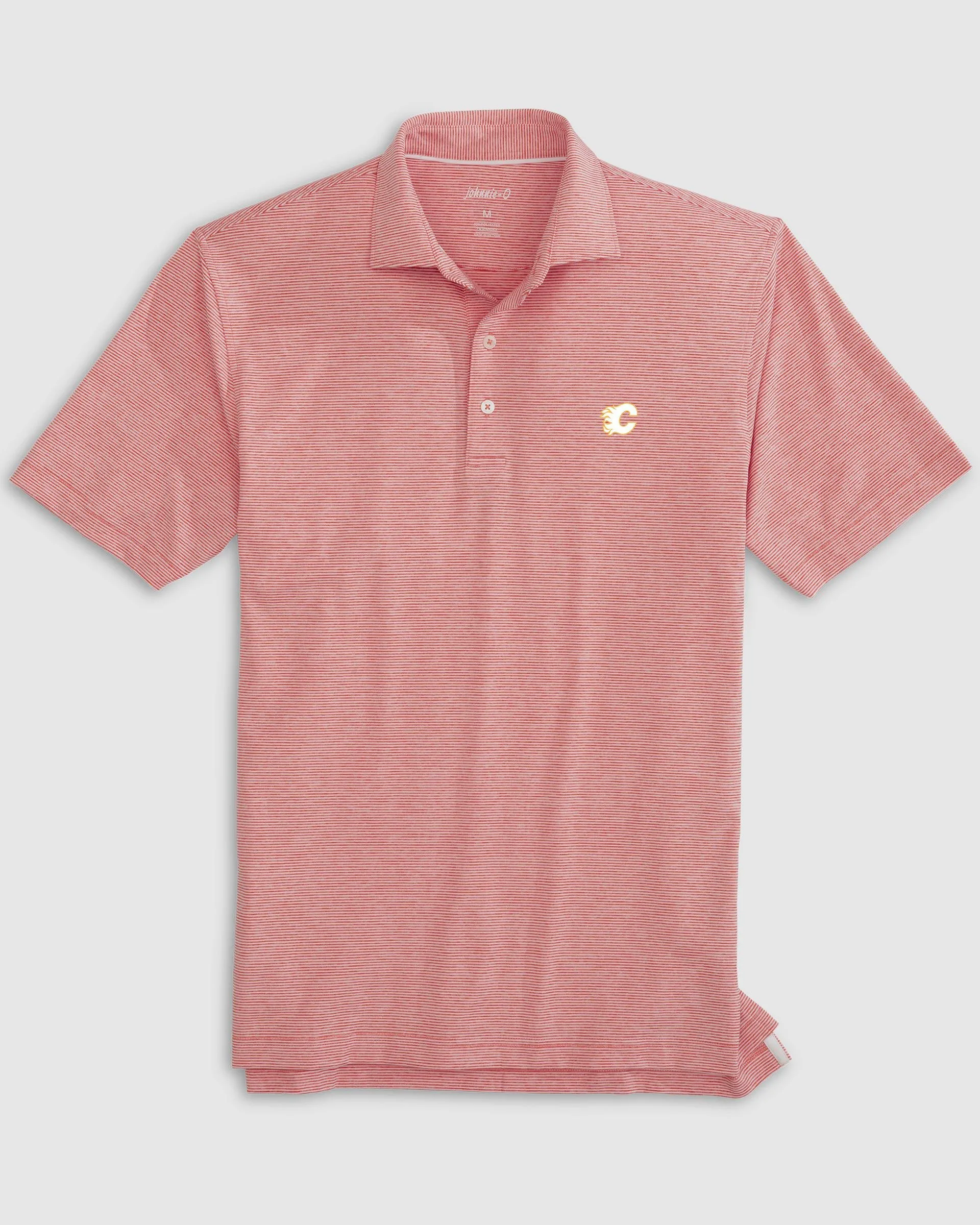 Calgary Flames Lyndonn Striped Jersey Performance Polo