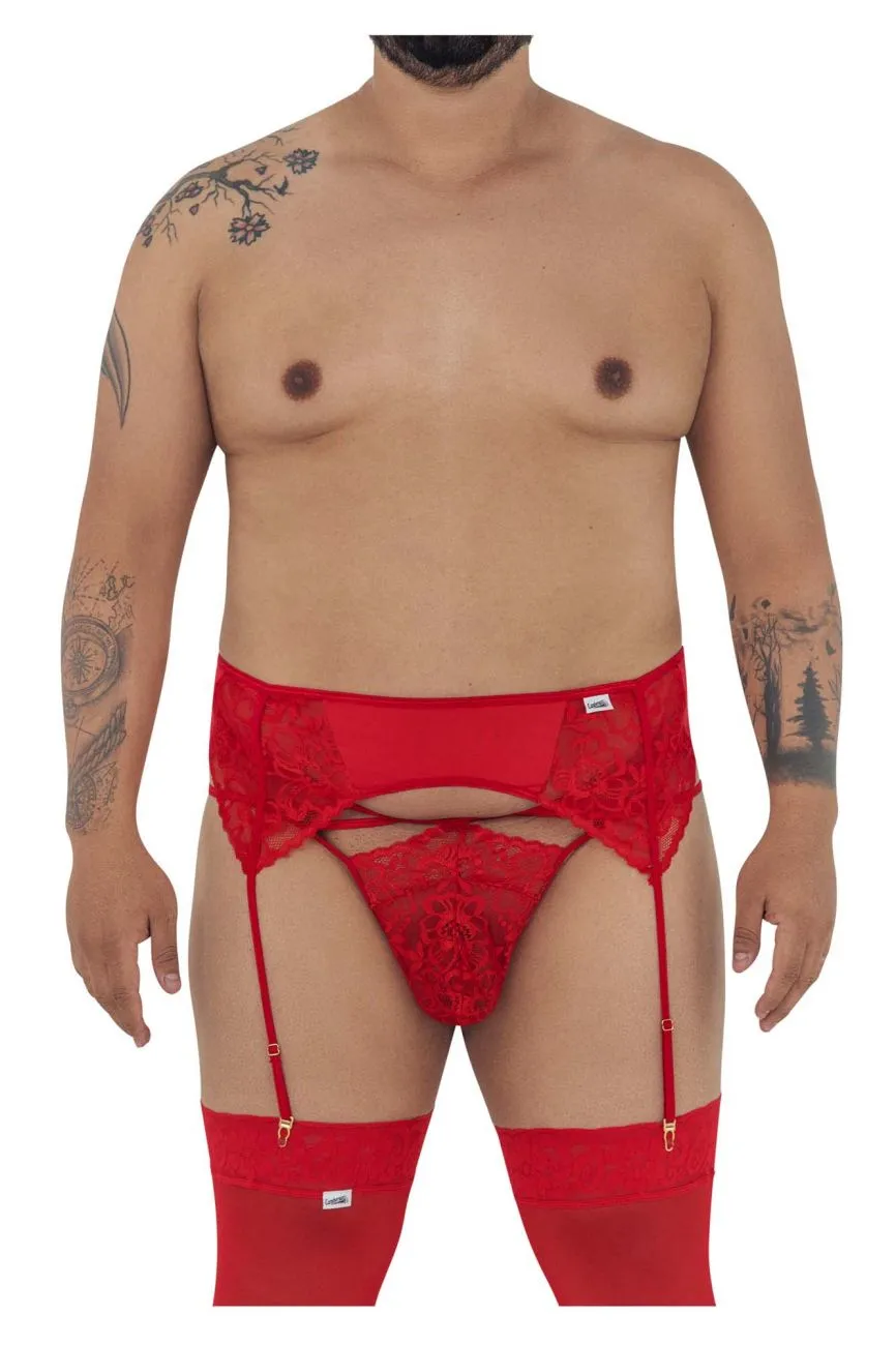 CandyMan 99550X Lace Garter-Jockstrap Outfit Color Red