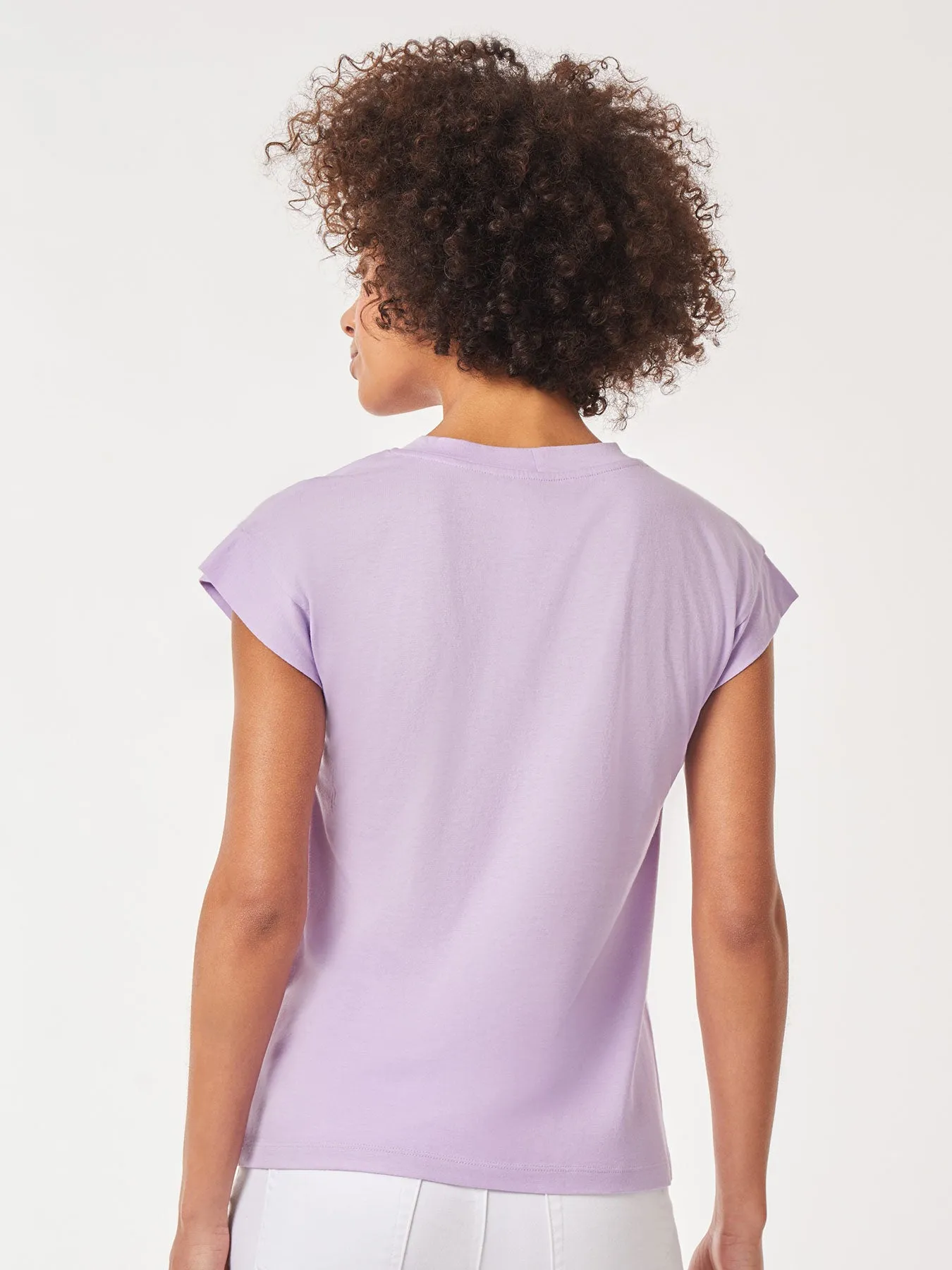 Cap Sleeve V-Neck Top