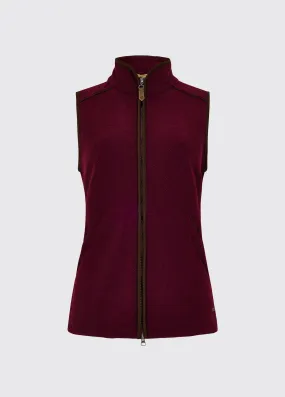 Carbury Women's Fleece Gilet - Ox Blood