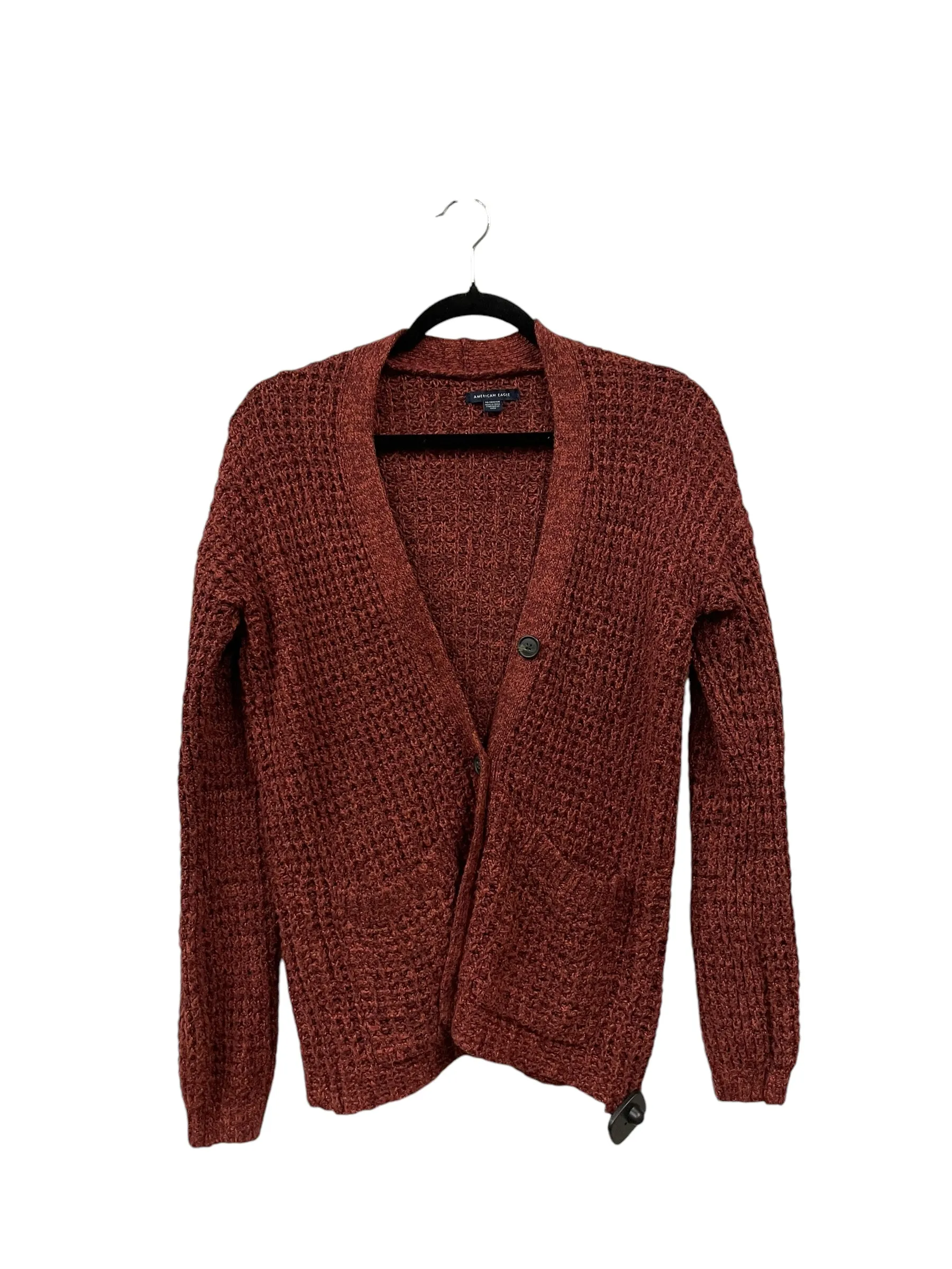 Cardigan By American Eagle In Orange, Size: Xs