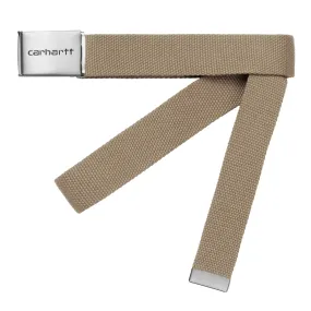 Carhartt WIP Clip Belt Chrome Dusty H Brown