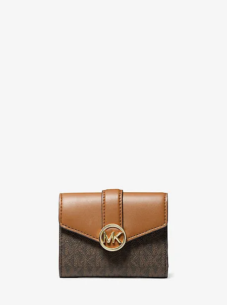 Carmen Medium Logo and Faux Leather Wallet