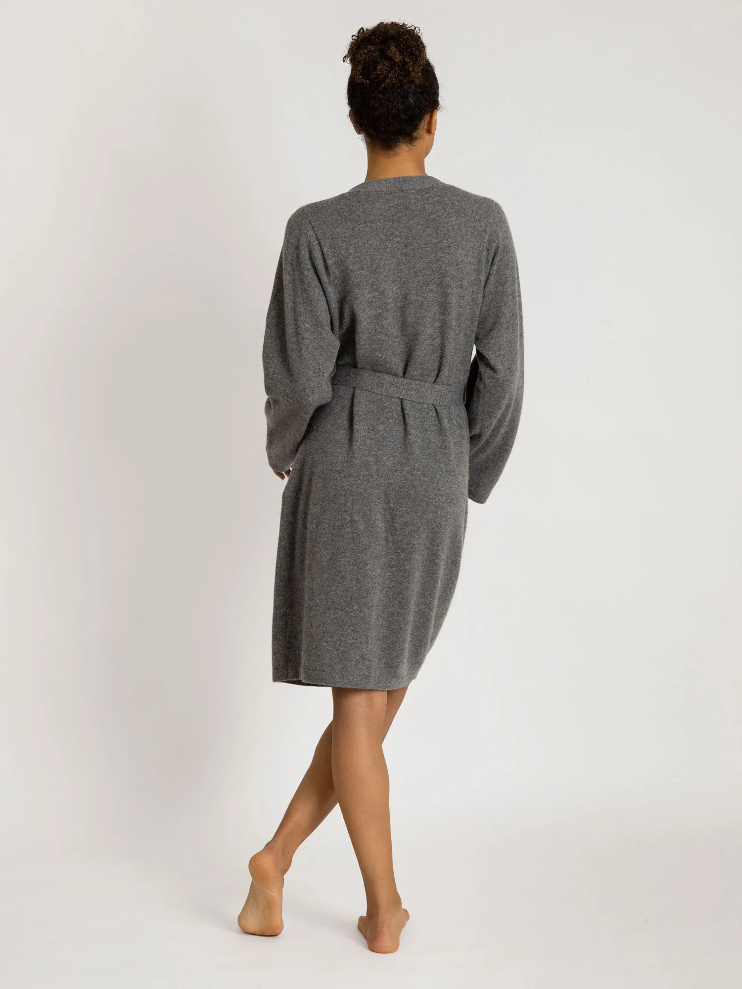 Cashmere robe "Classic" - dark grey