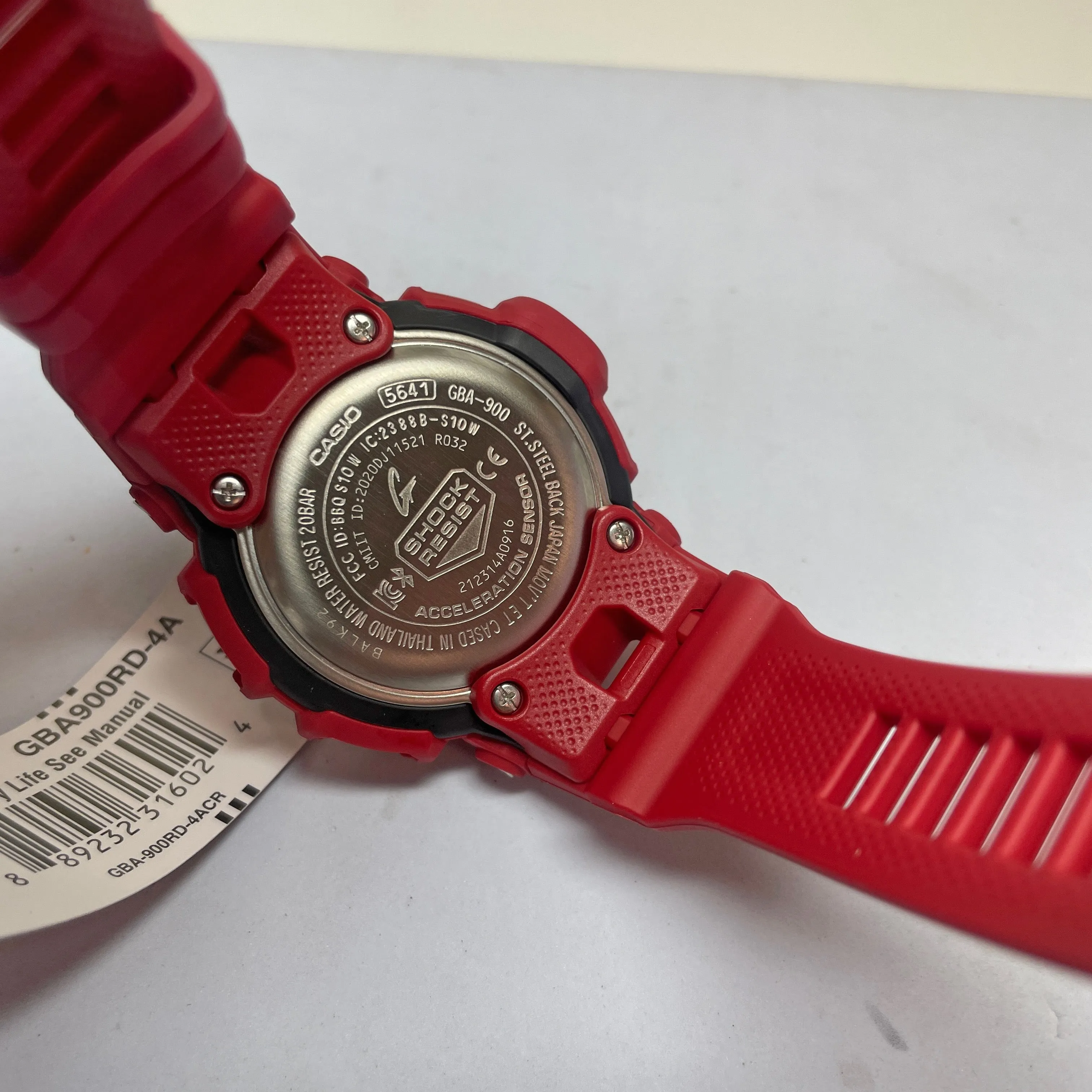 Casio G-Shock Burning Red Black StepTracker Watch GBA900RD-4A