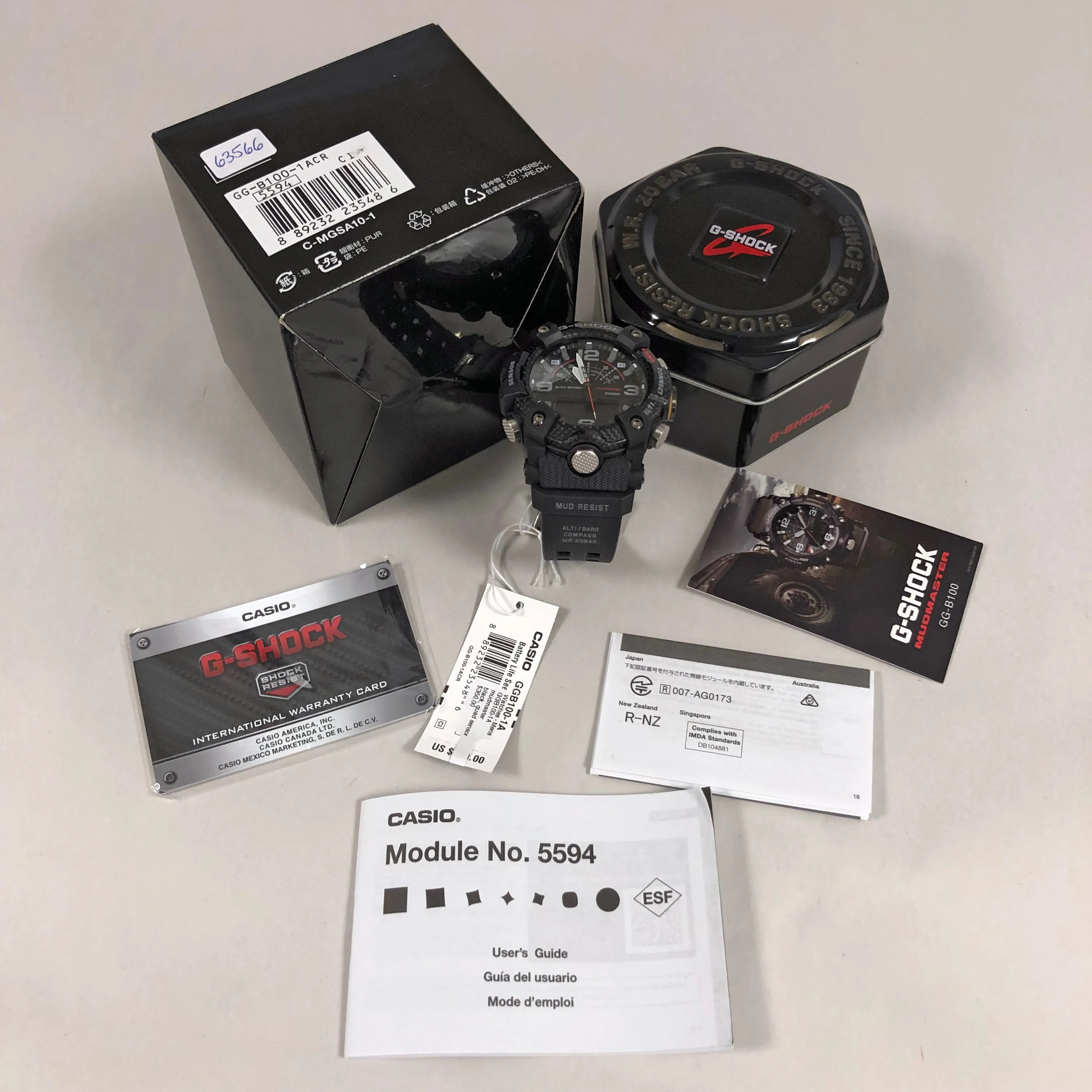 CASIO G-Shock GGB-100-1A Black Mudmaster Carbon Core Watch