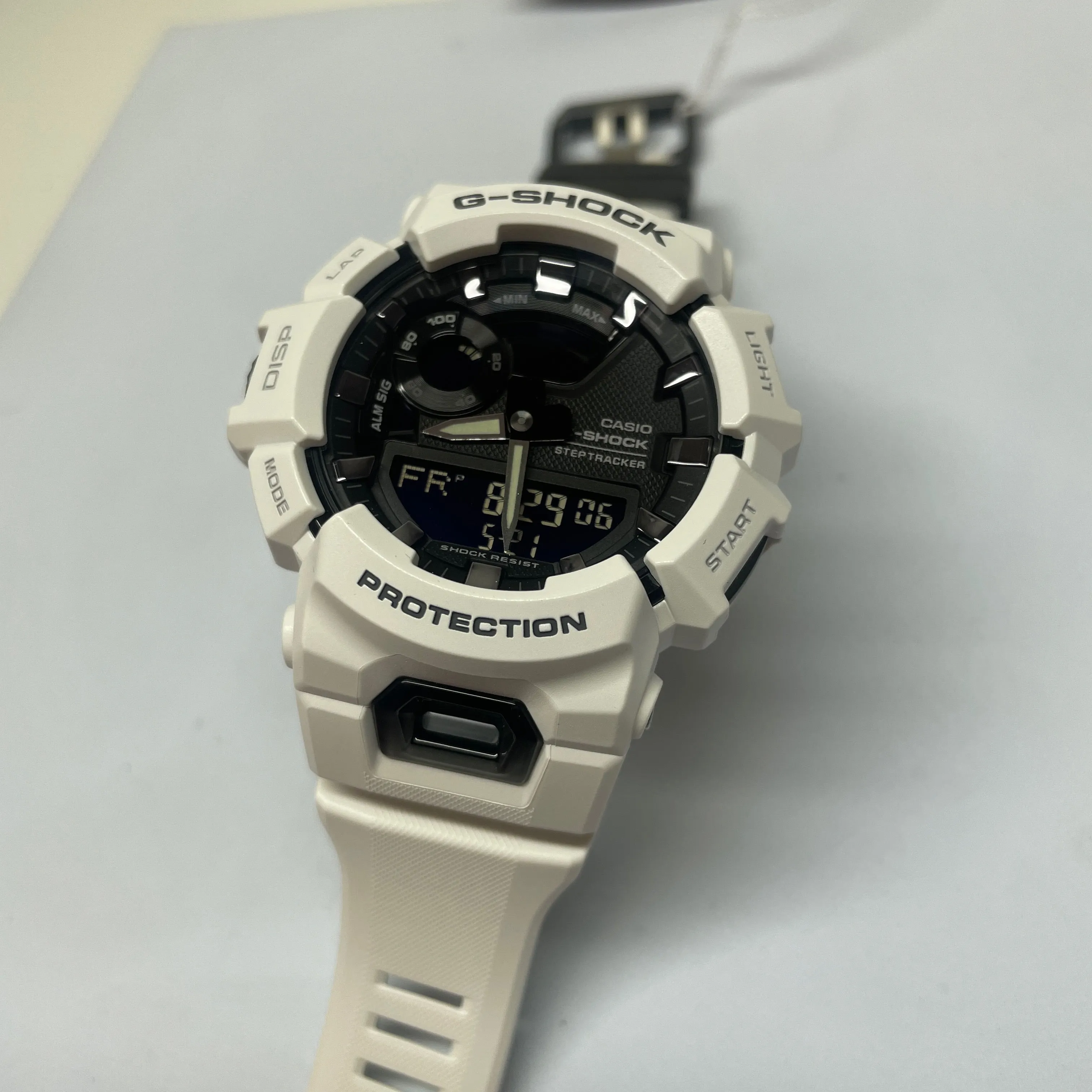 Casio G-Shock White Black StepTracker Analog-Digital Watch GBA900-7A