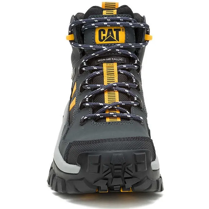 Cat Men's Invader Mid Vent Comp Toe WP Work Boot -Shadows- P91757