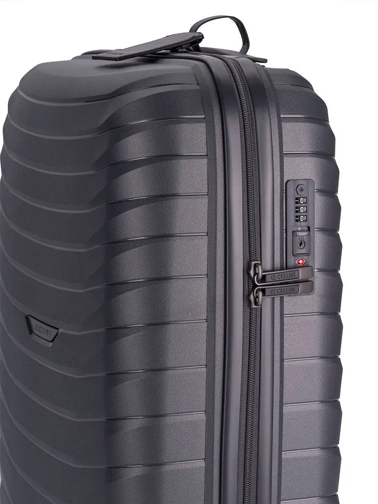 Cellini Grande 4 Wheel Carry-on Trolley Case | Dark Grey