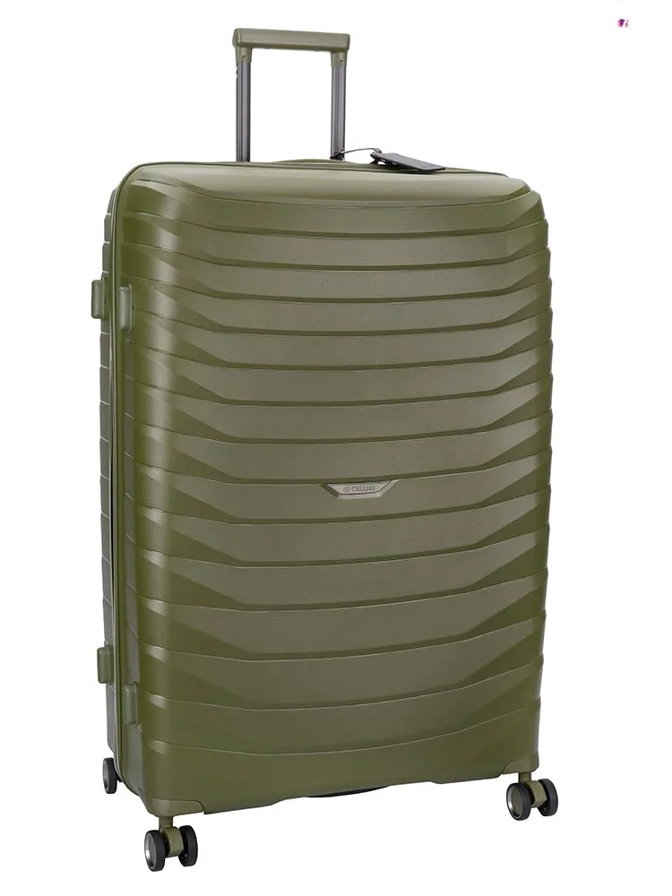 Cellini Grande Xtra Large 4 Wheel Trolley Case | Green