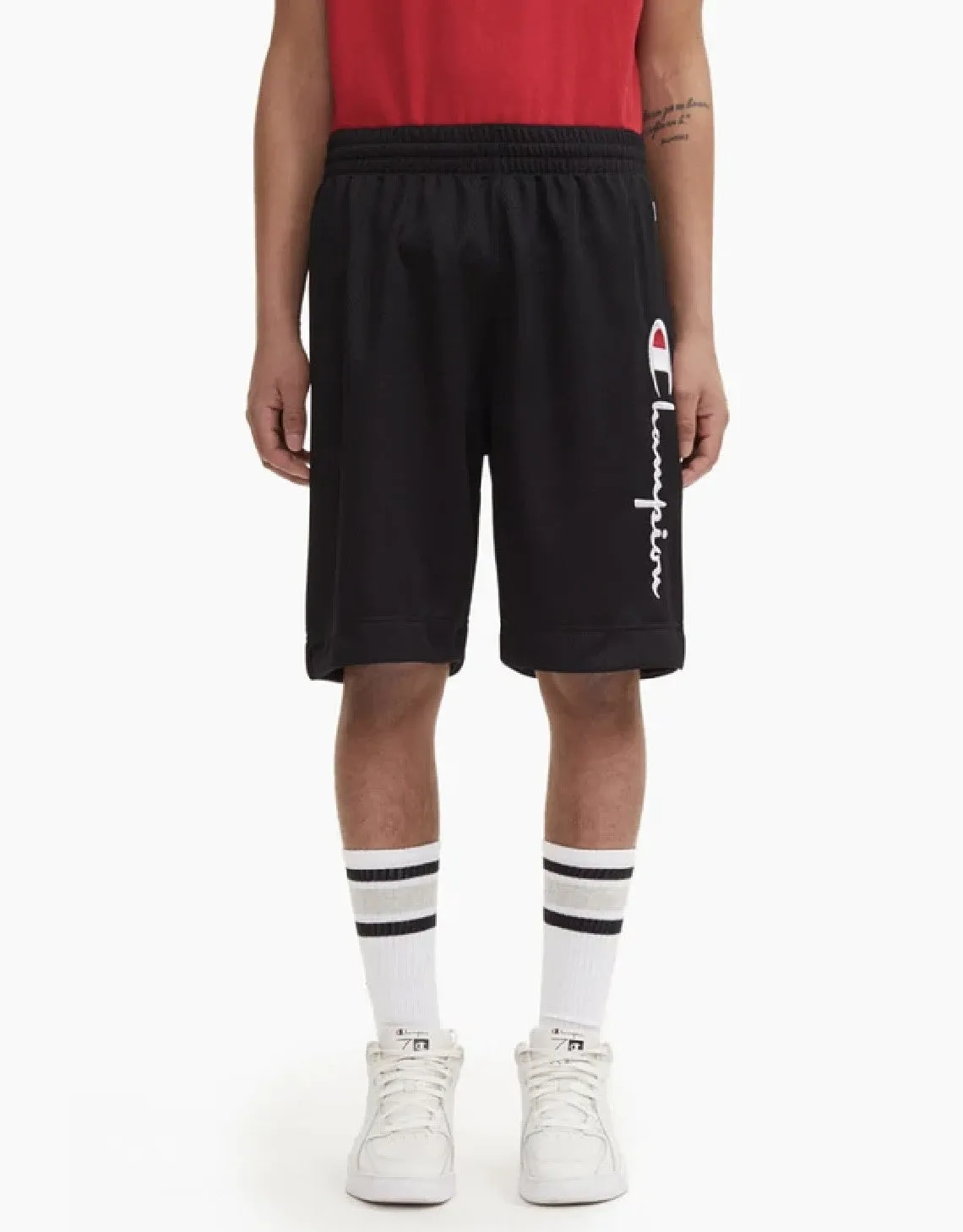 CHAMPION EUROPE BASKETBALL MESH SCRIPT LOGO SHORTS BLACK