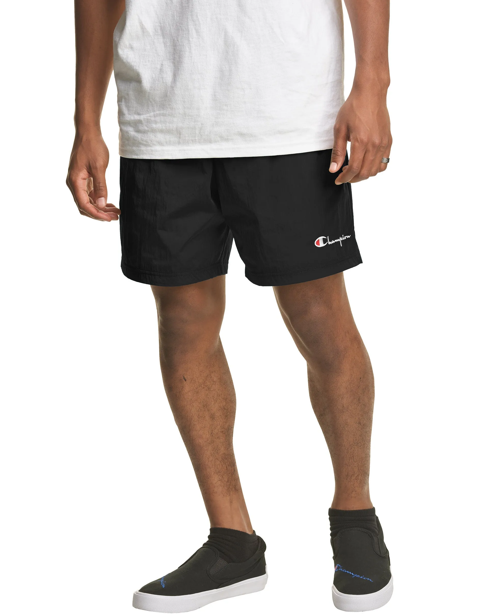 Champion Nylon Warm Up Black Shorts