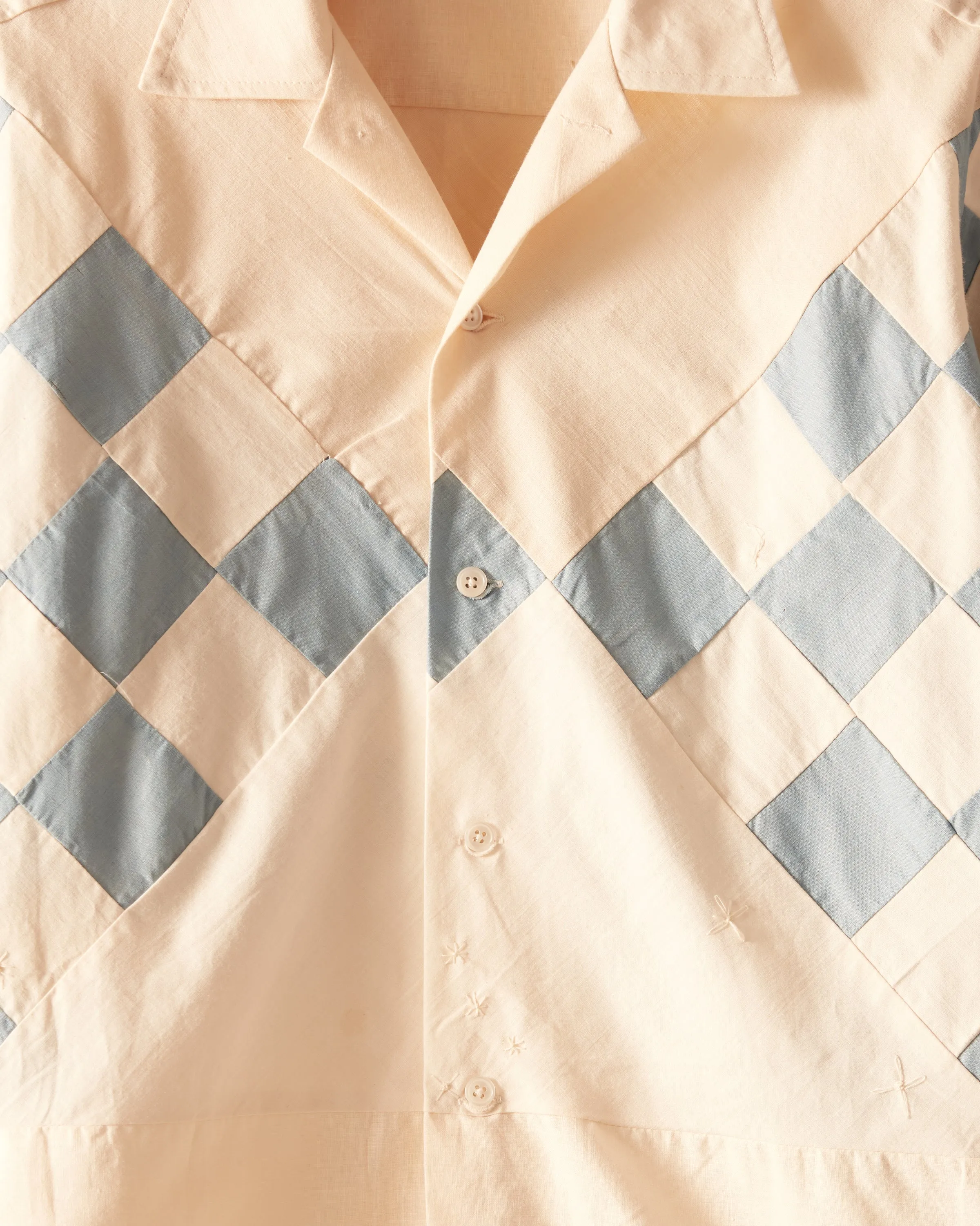 Checkerboard Patch Quilt Shirt - M/L